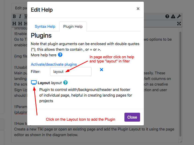 Add Plugin Layout