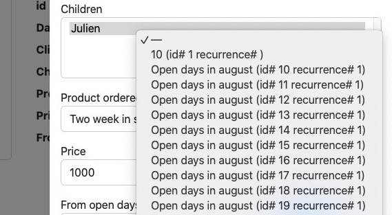 Calendar Item List Recurrences