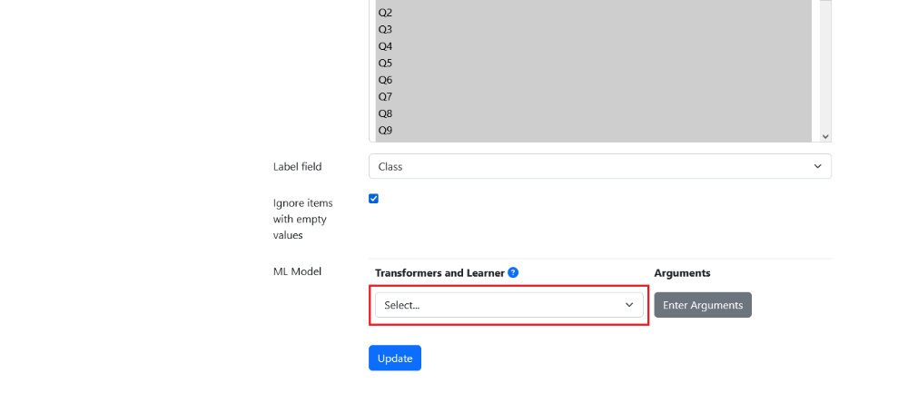 Choose a transformer or learner