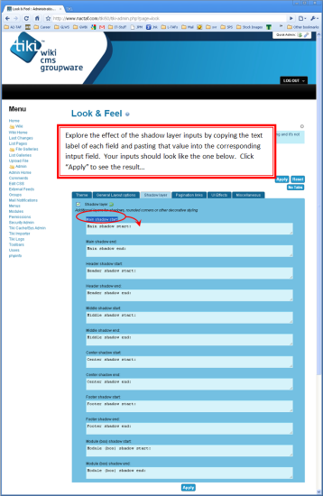 Figure 6 - Input Text for Testing the Shadow Layer