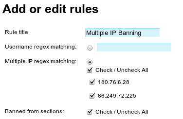 Admin Banning feature